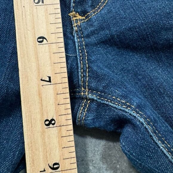 H&M Women's Mid-Rise Straight-Leg Skinny Fit Denim Jeans Blue Dark-Wash Size 28 - Picture 12 of 14